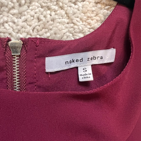 Sleeveless Burgundy‎ A-Line Dress 👗 - Picture 5 of 7